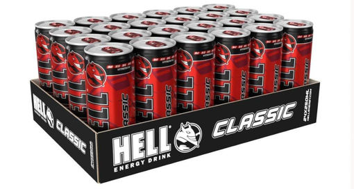 Picture of Hell Energy Drink 24 Cans 250 ml Each with Deposit from Romania