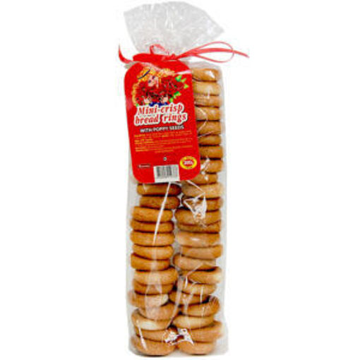 Picture of FRANZELUTA Mini Crisp Bread Rings w/Poppy Seeds 200g