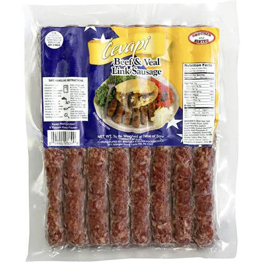 Picture of BROTHER&SISTER Cevapi Beef & Veal Link Sausage Clear Pack 907g (2 lbs.)