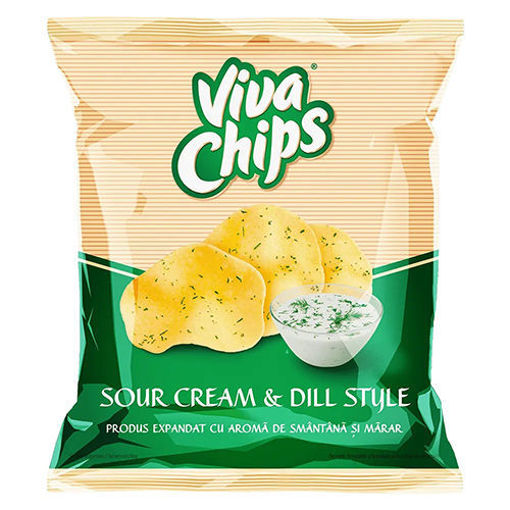 Picture of VIVA Chips w/Sour Cream & Dill 100g