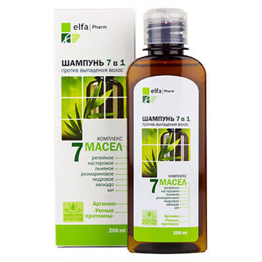 Picture of ELFA Pharm Shampoo (7 Oils Mix & Against Hair Loss) 250ml