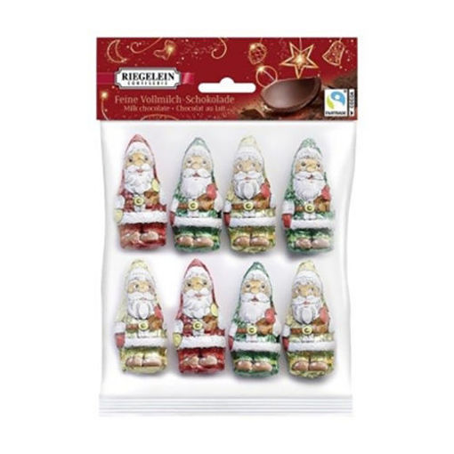 Picture of RIEGELEIN Feine Vollmilchschokolade (Milk Chocolate) ''Mini Santa'' Hangable Ornaments 100g