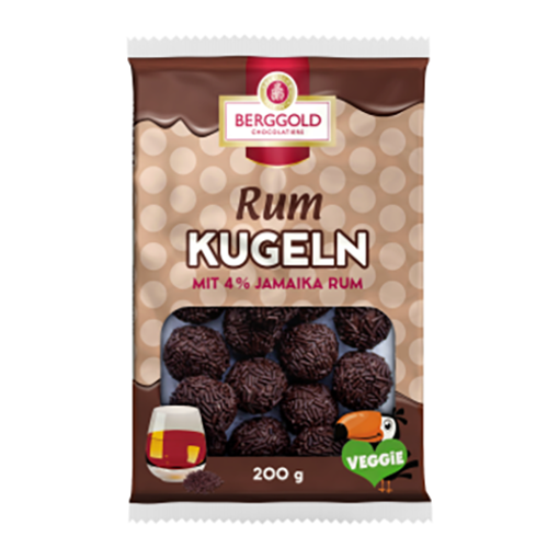 Picture of BERGGOLD Rum Kugeln (mit %4 Jamaican Rum) 200g