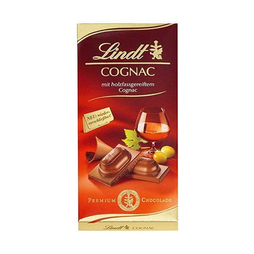 Picture of LINDT Premium Chocolate Cognac (Brandy Filled Chocolate Bar) 100g